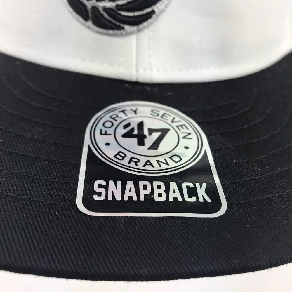 Miami Heat '47 Brand‎ Sure Shot Two Tone Captain SnapBack Hat Black White